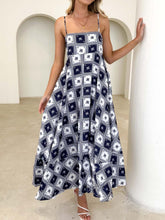 Printed Square Neck Midi Cami Dress OutfitFlow